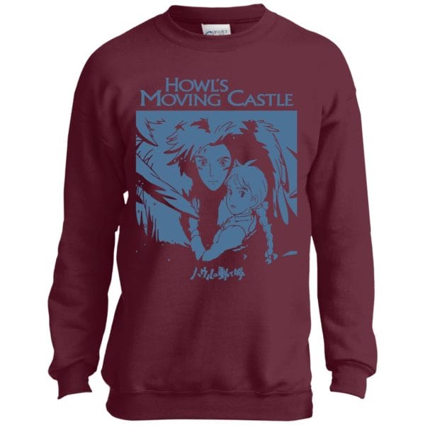 Howl’s Moving Castle Black & White Sweatshirt for Kid Ghibli Store ghibli.store