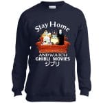 Stay Home and Watch Ghibli Movie Sweatshirt for Kid Ghibli Store ghibli.store
