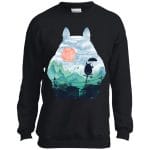 Totoro on the Line Lanscape Sweatshirt for Kid Ghibli Store ghibli.store