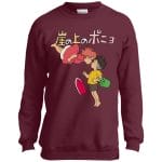 Ponyo on the Cliff by the Sea Sweatshirt for Kid Ghibli Store ghibli.store