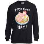 Ponyo Loves Ham Sweatshirt for Kid Ghibli Store ghibli.store