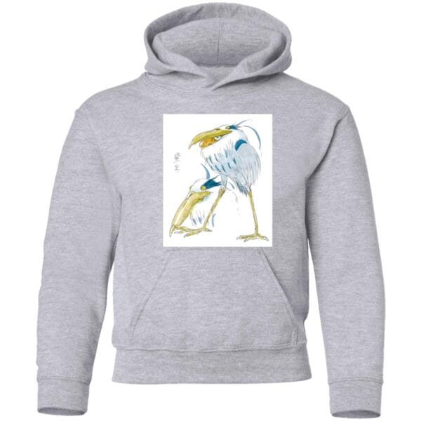 The Boy and The Heron – The Heron Sketch T Shirt for Kid Ghibli Store ghibli.store
