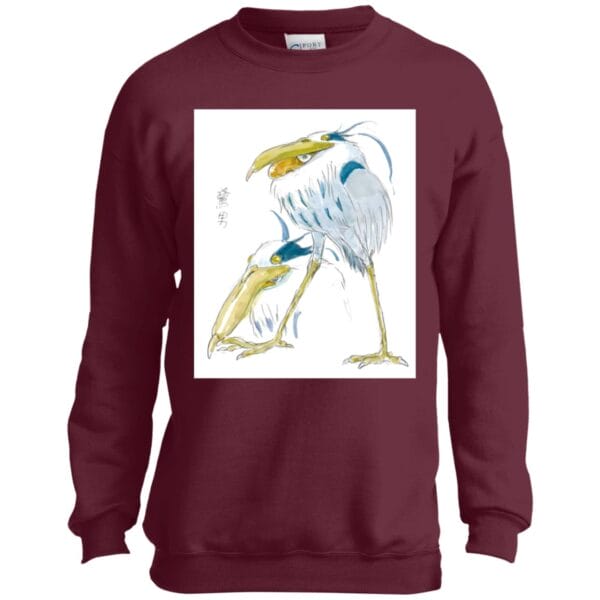 The Boy and The Heron – The Heron Sketch Sweatshirt for Kid Ghibli Store ghibli.store