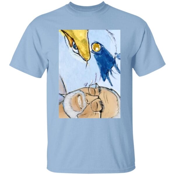 The Heron and Hayao Miyazaki T Shirt for Kid Ghibli Store ghibli.store