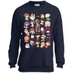Ghibli Movie Characters Cute Chibi Collection Sweatshirt for Kid Ghibli Store ghibli.store