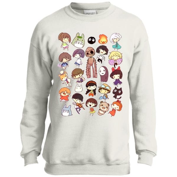 Ghibli Movie Characters Cute Chibi Collection Sweatshirt for Kid Ghibli Store ghibli.store