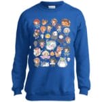 Ghibli Characters Cute Chibi Collection Sweatshirt for Kid Ghibli Store ghibli.store