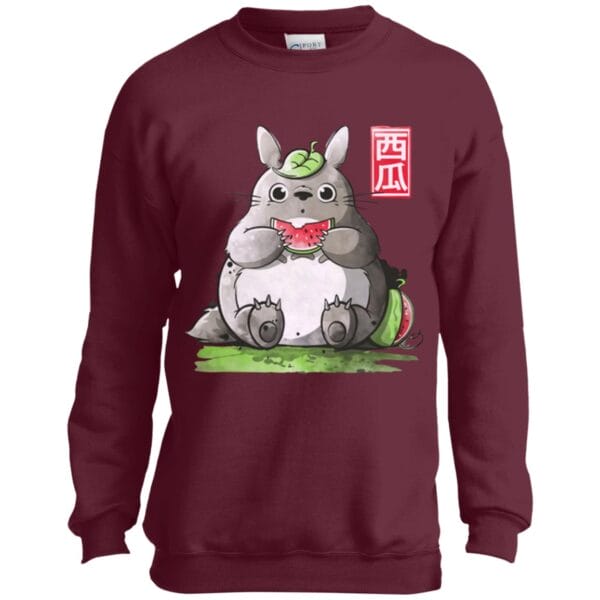 Totoro and Watermelon Sweatshirt for Kid Ghibli Store ghibli.store