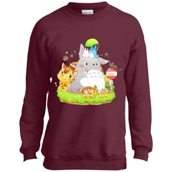 Totoro Family and The Cat Bus Sweatshirt for Kid Ghibli Store ghibli.store