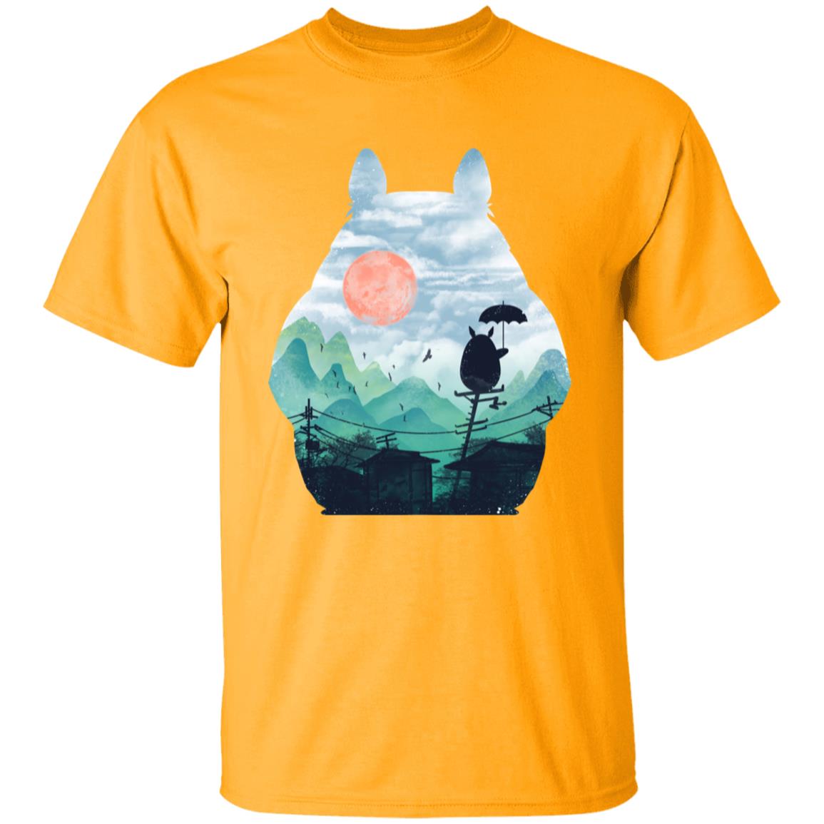 Totoro on the Line Lanscape T Shirt - Ghibli Store
