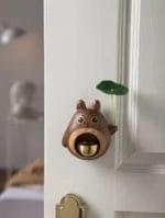 Totoro Handcrafted Black Walnut Doorbell Ghibli Store ghibli.store