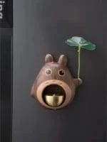 Totoro Handcrafted Black Walnut Doorbell Ghibli Store ghibli.store
