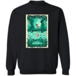 Mononoke Hime and The Shishigami Poster Sweatshirt Ghibli Store ghibli.store