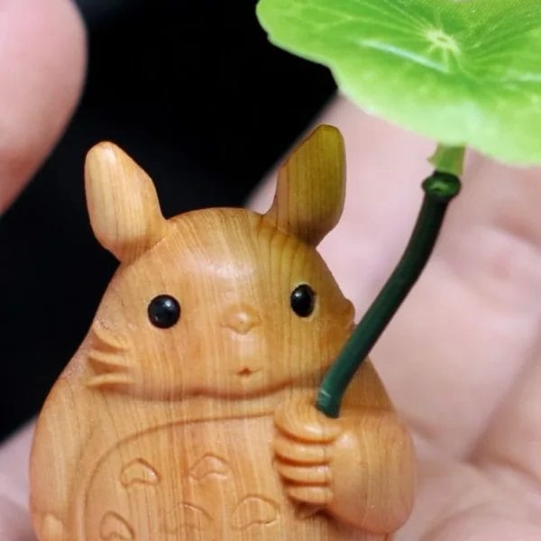 Miniature Totoro Solid Wood Hand-carved Ornament Ghibli Store ghibli.store