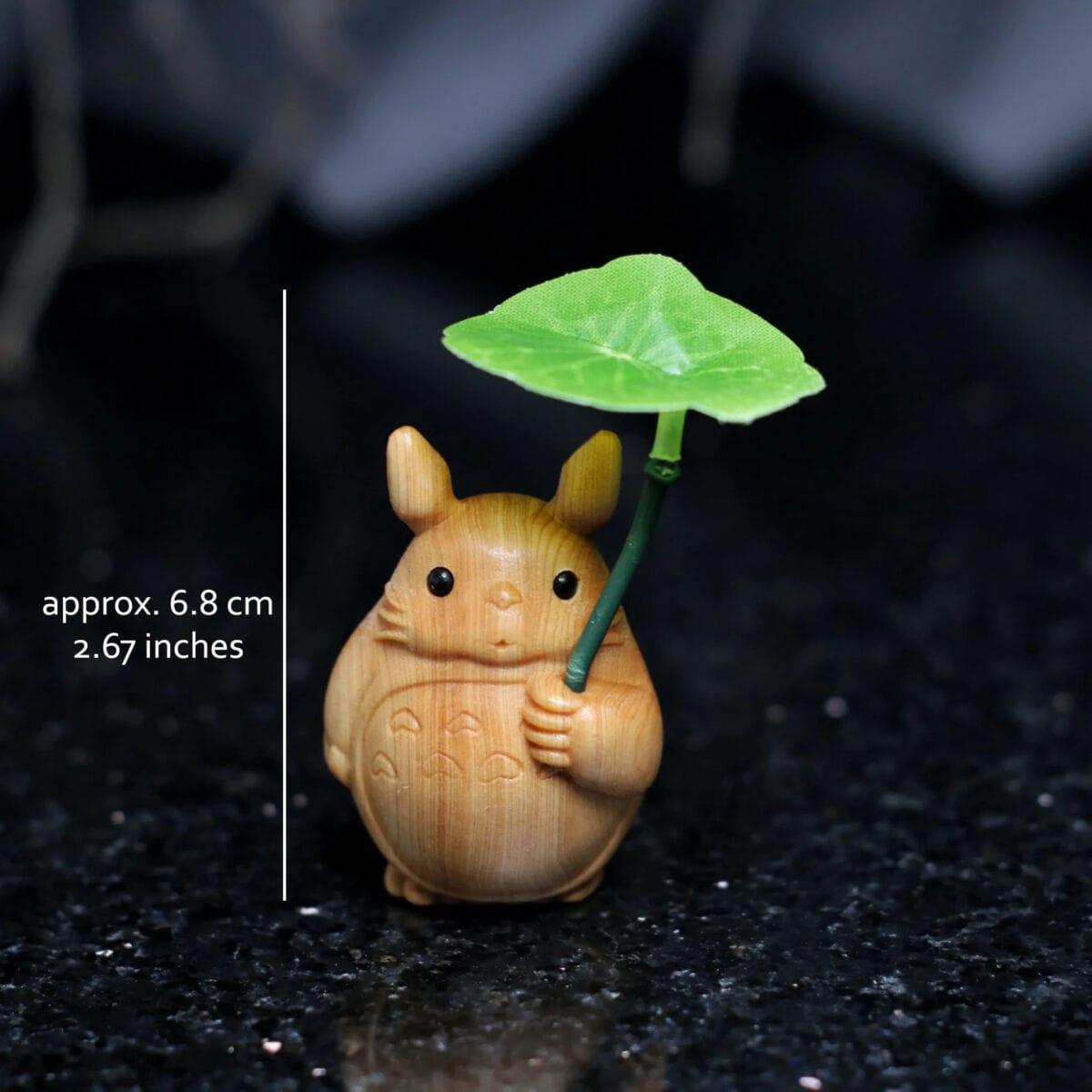 Miniature Totoro Solid Wood Hand-carved Ornament - Ghibli Store