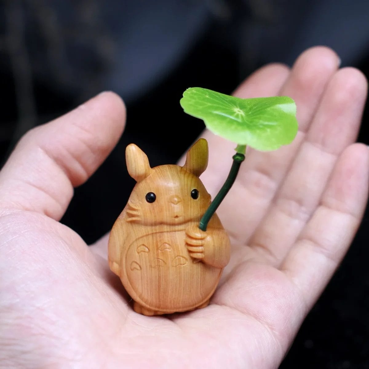 Miniature Totoro Solid Wood Hand-carved Ornament Ghibli Store ghibli.store