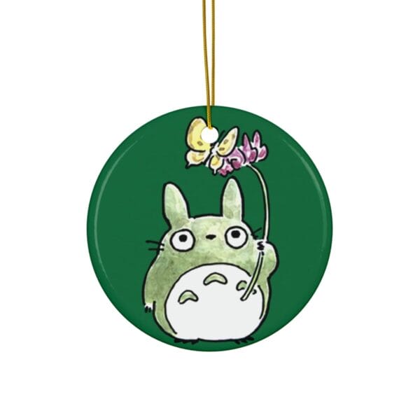 Totoro with Butterfly Cute Drawing  Ceramic Ornament Ghibli Store ghibli.store