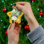 Mini Totoro and Umbrella Ceramic Ornament Ghibli Store ghibli.store