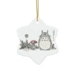 Totoro At The Bus Stop Ceramic Ornament Ghibli Store ghibli.store