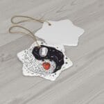 Princess Mononoke And Kaonashi Ying Yang  Ceramic Ornament Ghibli Store ghibli.store