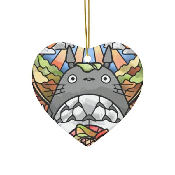 Totoro Stained Glass Art Ceramic Ornament Ghibli Store ghibli.store