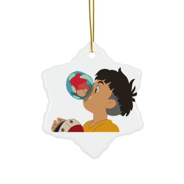 Ponyo and Sosuke on the Boat Ceramic Ornament Ghibli Store ghibli.store