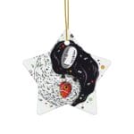 Princess Mononoke And Kaonashi Ying Yang  Ceramic Ornament Ghibli Store ghibli.store