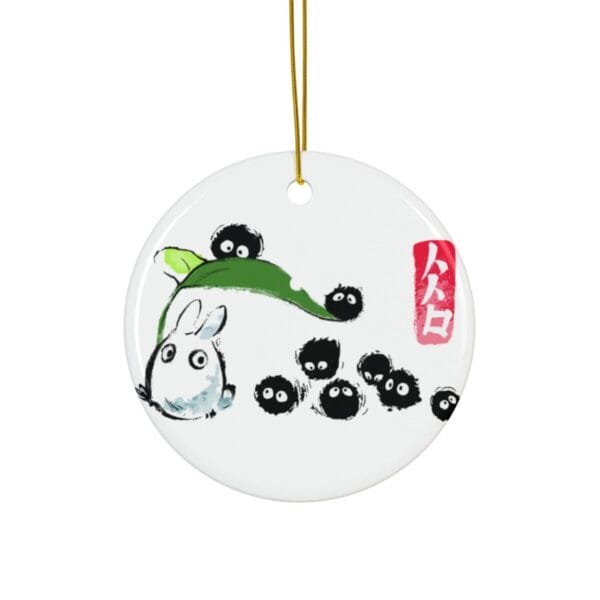 Mini Totoro and the Soot Balls Ceramic Ornament Ghibli Store ghibli.store