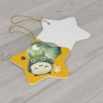 Mini Totoro and Umbrella Ceramic Ornament Ghibli Store ghibli.store