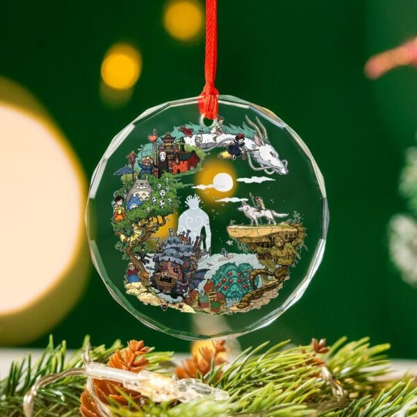 Ghibli Movie Circle Crystal Glass Ornament Ghibli Store ghibli.store