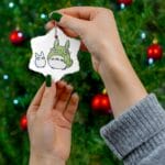 Totoro Family Cute Drawing Ceramic Ornament Ghibli Store ghibli.store