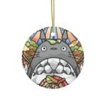 Totoro Stained Glass Art Ceramic Ornament Ghibli Store ghibli.store