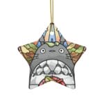 Totoro Stained Glass Art Ceramic Ornament Ghibli Store ghibli.store