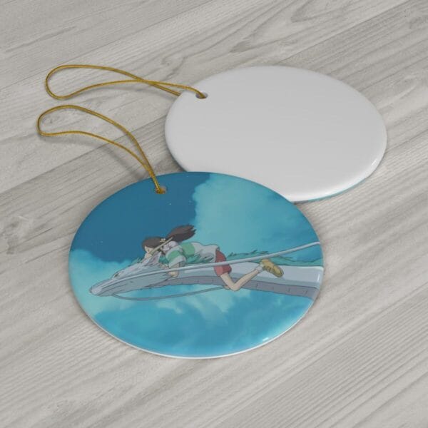 Spirited Away – Chihiro and Haku Dragon Fly into the Sky Ceramic Ornament Ghibli Store ghibli.store