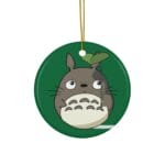 Totoro and the Leaf Umbrella Ceramic Ornament Ghibli Store ghibli.store