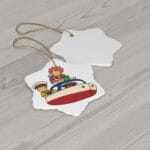 Ponyo and Sosuke on the Boat Ceramic Ornament Ghibli Store ghibli.store