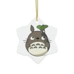 Totoro and the Leaf Umbrella Ceramic Ornament Ghibli Store ghibli.store