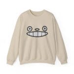 My Neighbor Totoro Face Embroidered Sweatshirt Ghibli Store ghibli.store